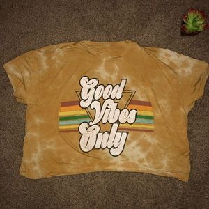 Bright yellow crop top